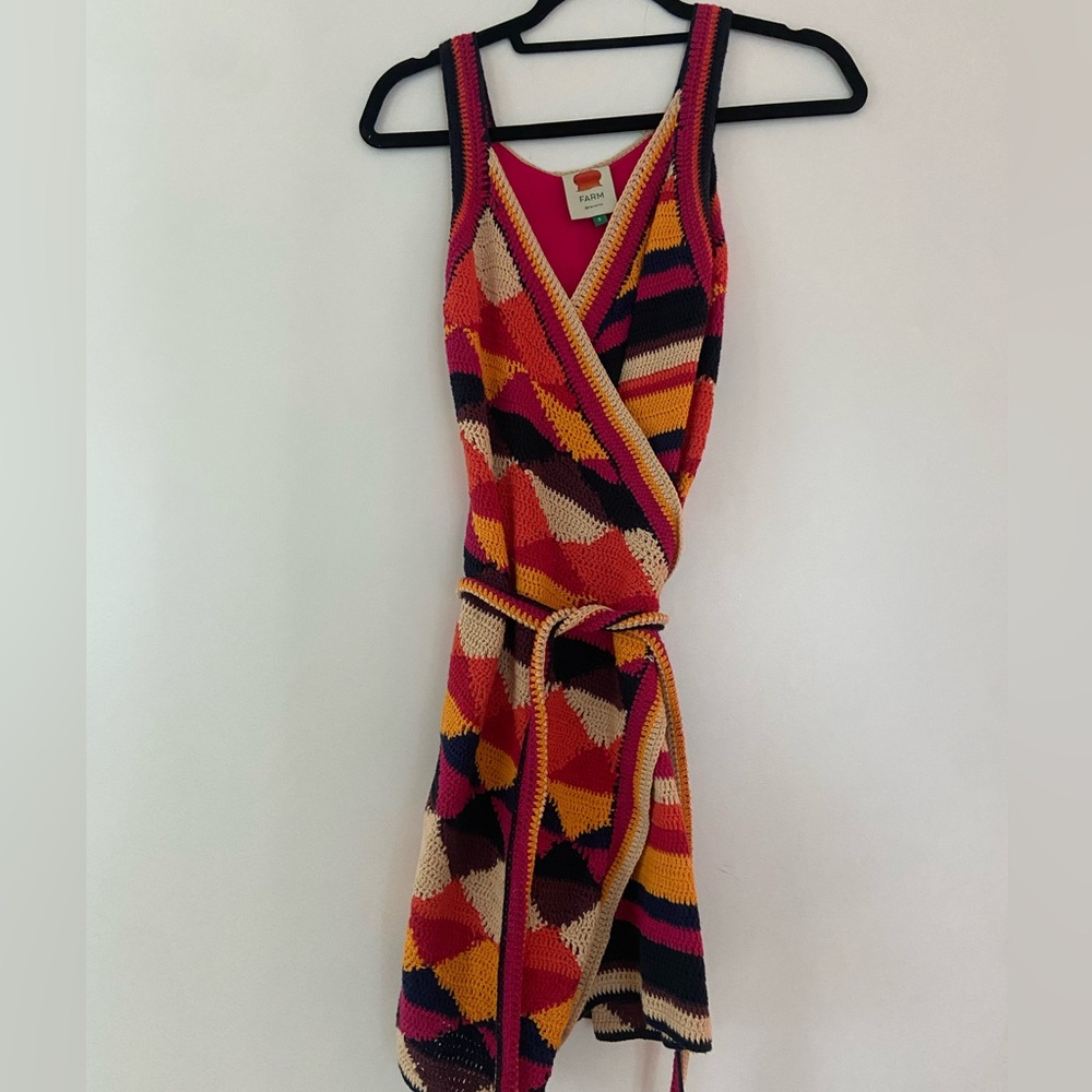 Farm Rio Knitted Wrap Dress